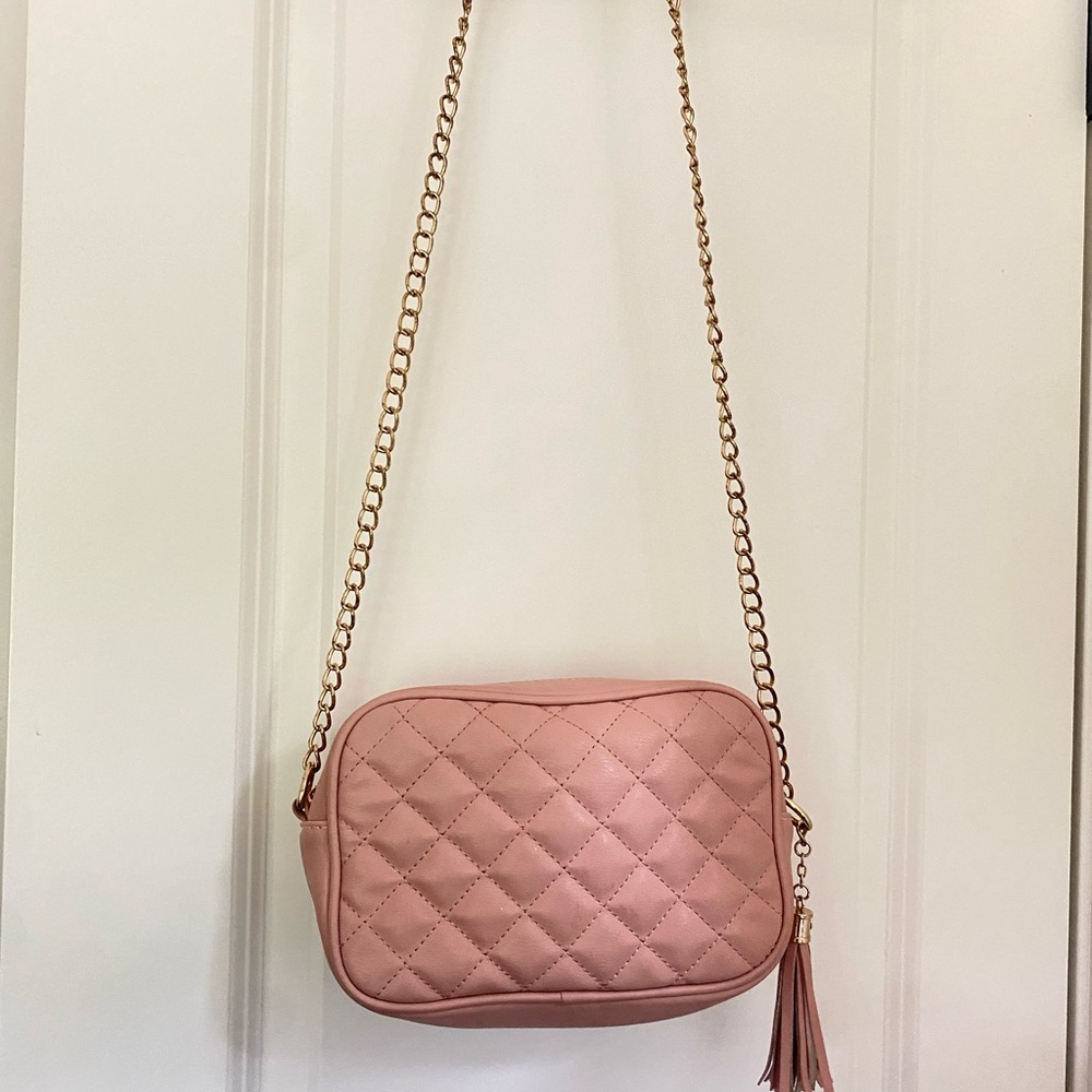 Pink Quilted Chain Bag